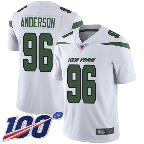 New York Jets Limited White Men Henry Anderson Road Jersey NFL Football #96 100th Season Vapor Untouchable->women nfl jersey->Women Jersey